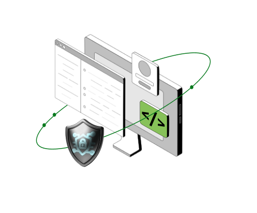 gartner-emerging laptop with shield icon and password