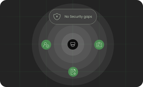 radar image where hacker icon